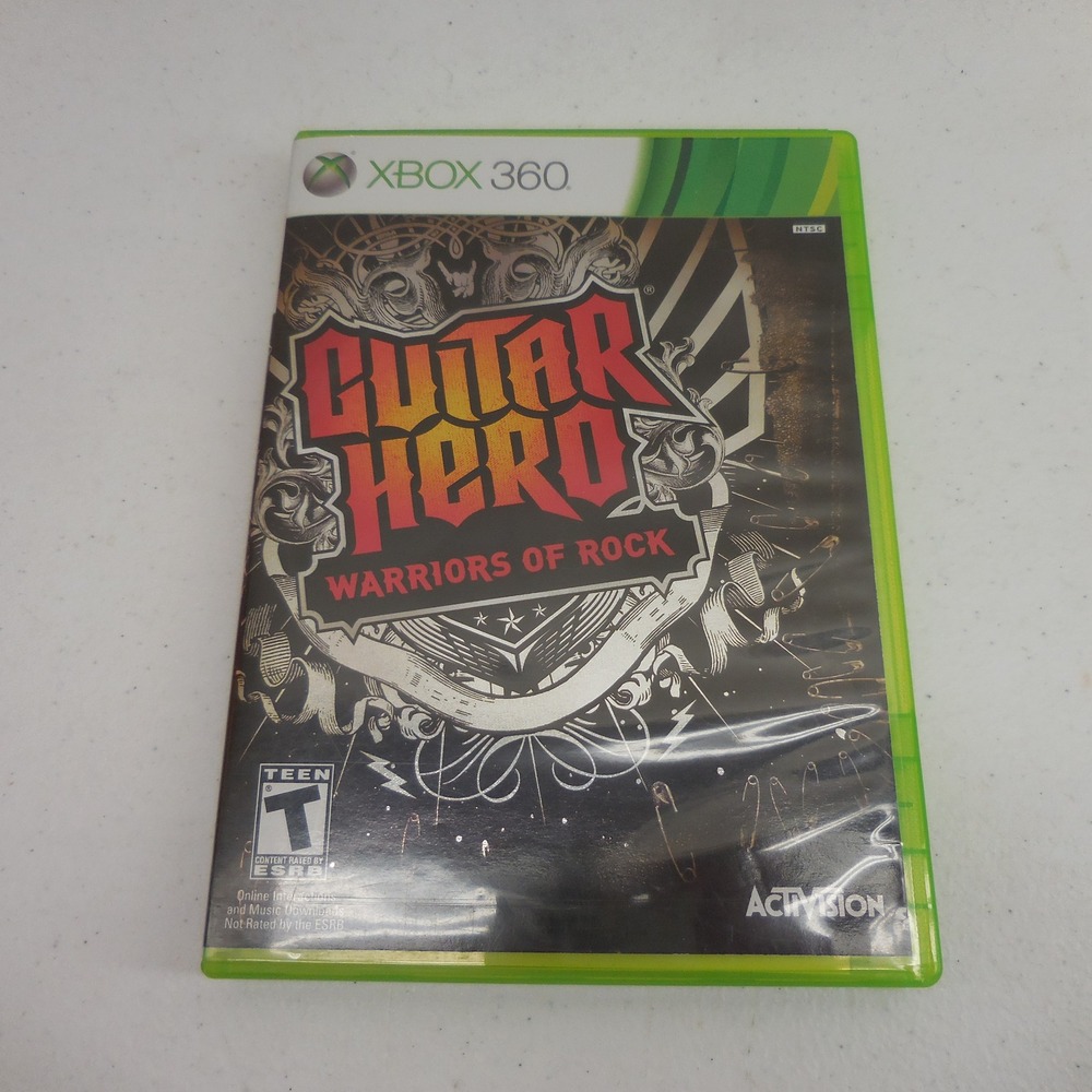 Guitar Hero Warriors of Rock Xbox 360 Activision 2010 Tested Resurfaced Complete
